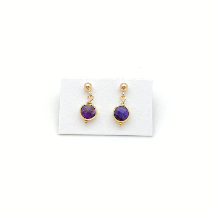 Caitlyn Earrings - Purple Turquoise