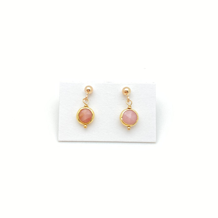 Caitlyn Earrings - Pink Opal