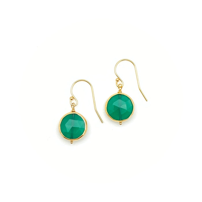 Kristen Earrings - Emerald Green Onyx