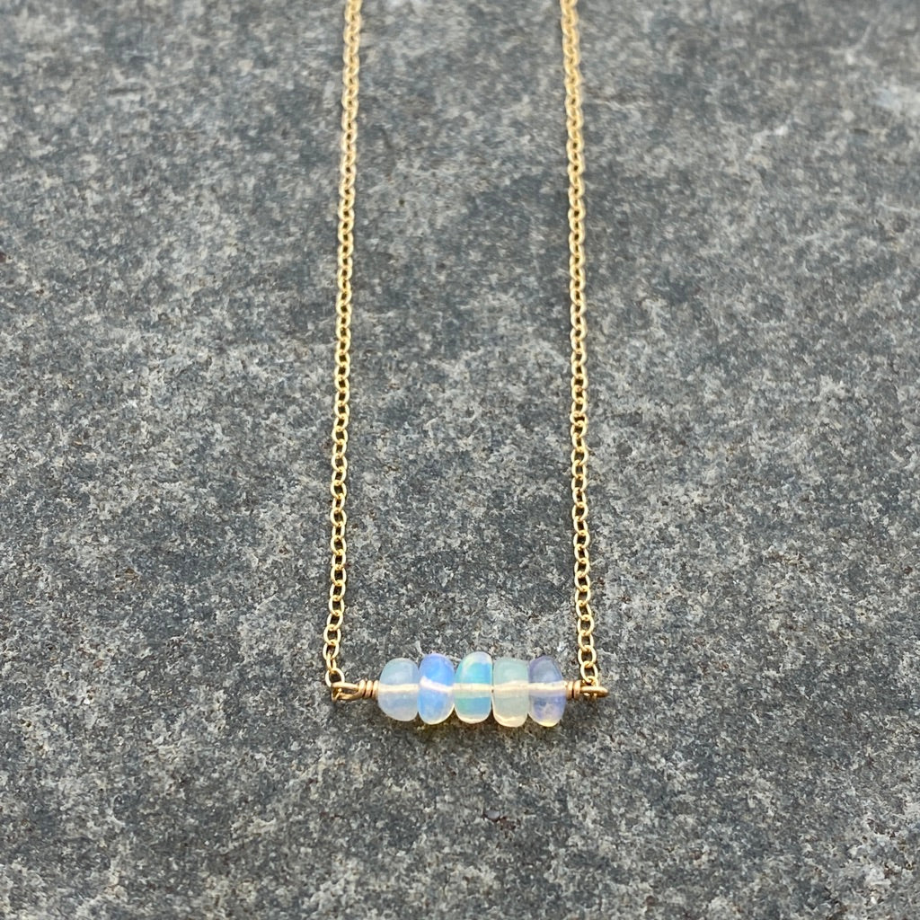 October Birthstone Necklace 14K Yellow Gold - Royal Coster Diamonds