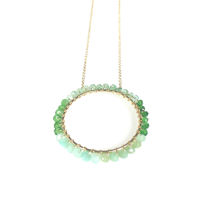 Large Circle - Green Ombre