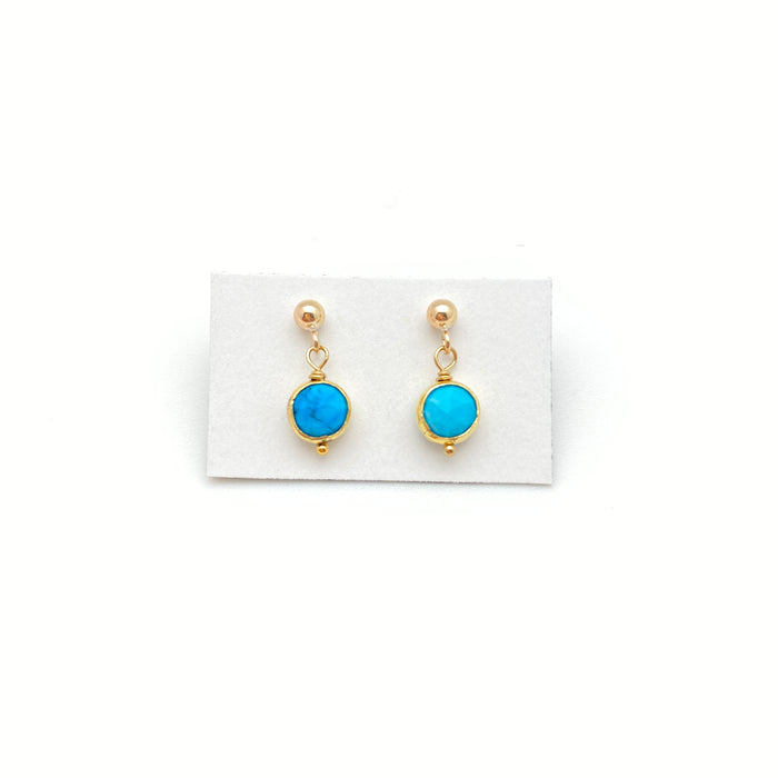 Caitlyn Earrings - Turquoise (Howlite)