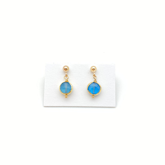 Caitlyn Earrings - Blue Chalcedony