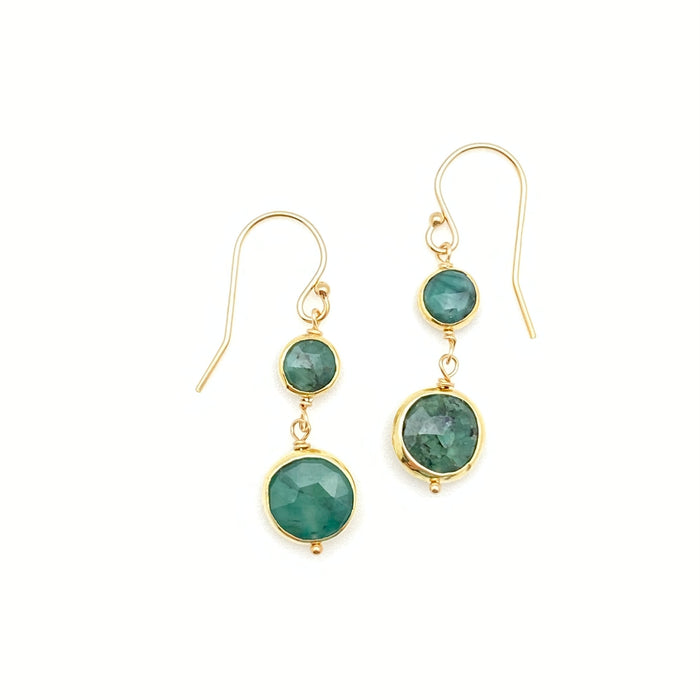 Hilary Earrings - Emerald
