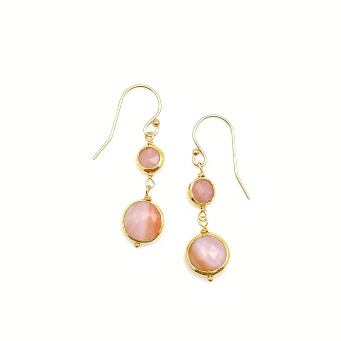 Hilary Earrings - Pink Opal