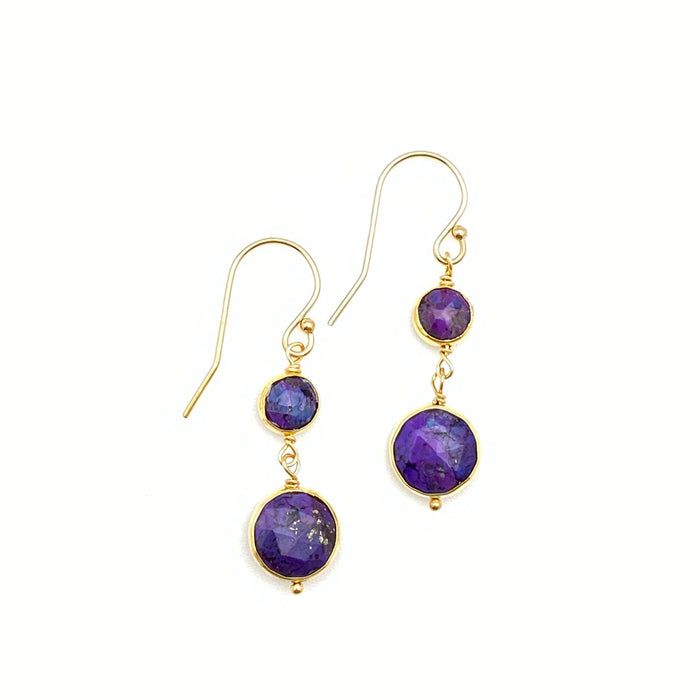 Hilary Earrings - Purple Turquoise