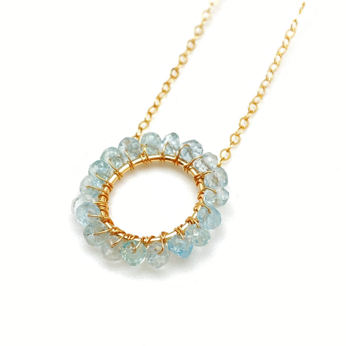 March Birthstone - Circle Necklace