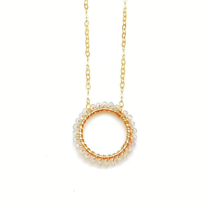 April Birthstone - Circle Necklace