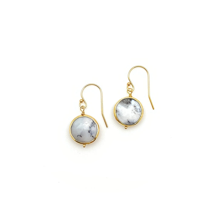 Kristen Earrings - Dendritic Opal
