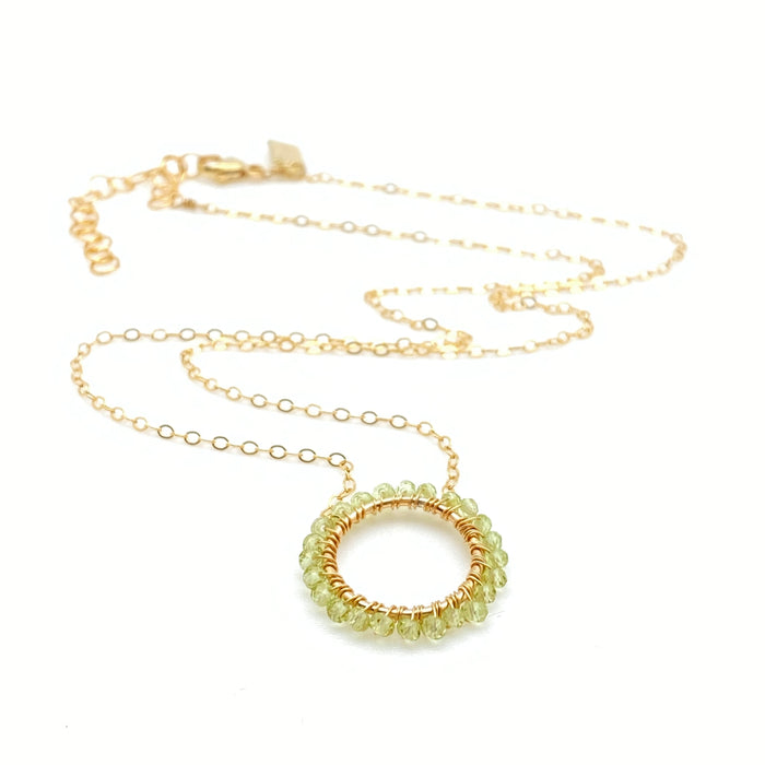 August Birthstone - Circle Necklace