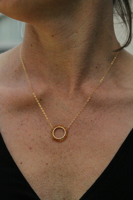 November Birthstone - Circle Necklace